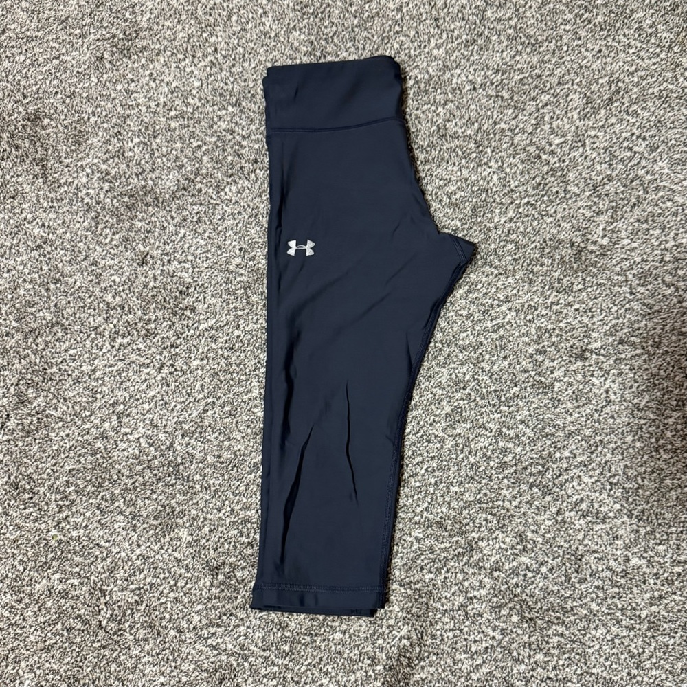 Under Armour Blue Leggings Moisture-Wicking Elastic Waistband